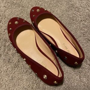 Nine West Flats Maroon Elegant Dress Shoes